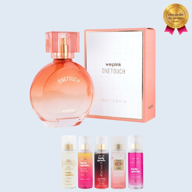 Kit One Touch Desodorante Colônia 100 ml e 5 Body Splashes